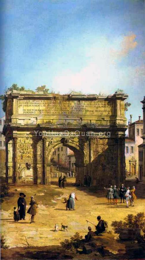 Rome, The Arch of Septimius Severus - 卡纳莱托